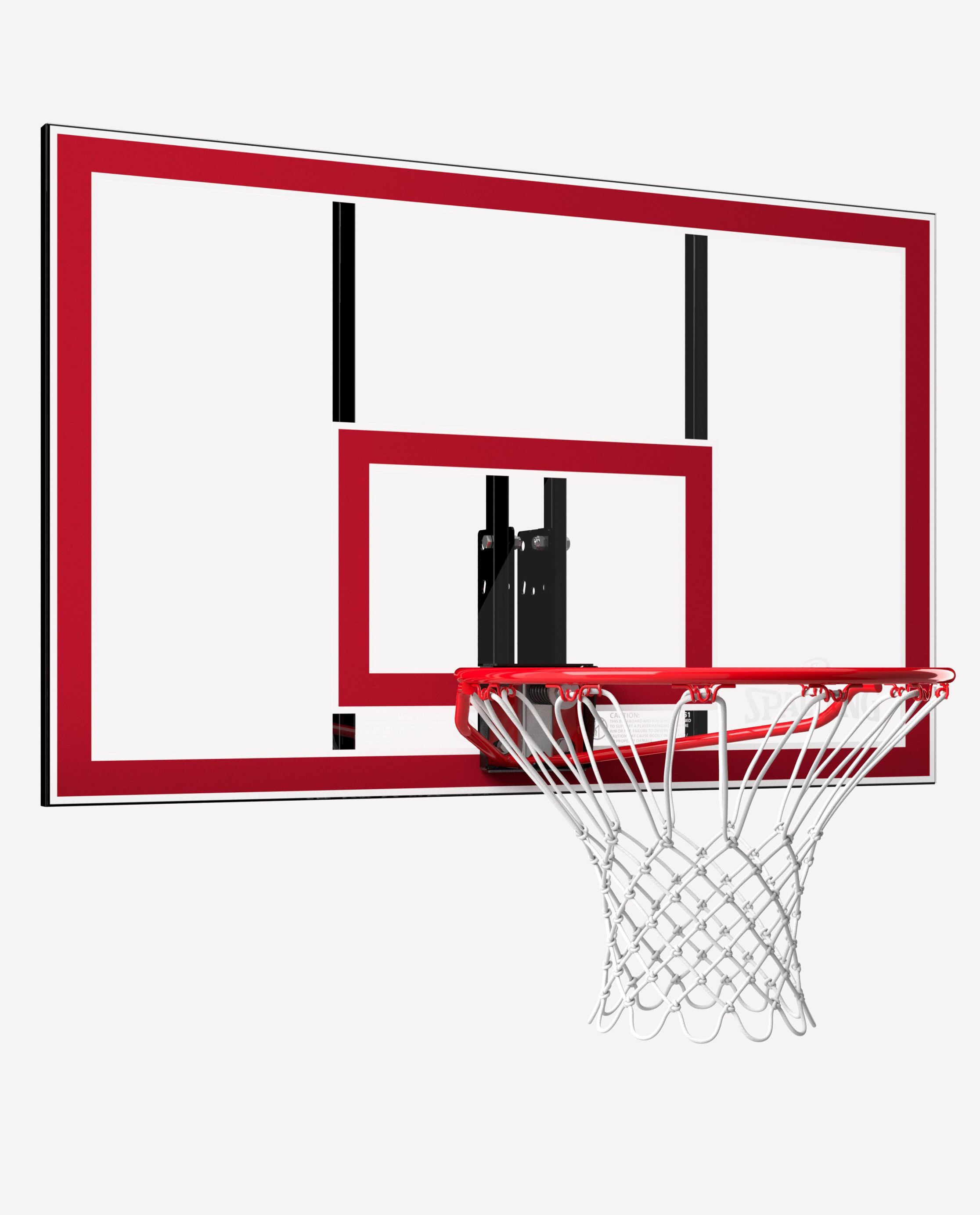 48 Inch Basketball Backboard Wall-Mount Hoops & Goals Rim Combo Kit&Shatterproof Polycarbonate Board&All-Steel Rustproof Frame&for Standard No.7 Balls 