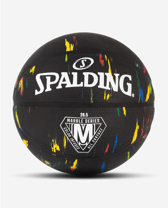 Marble Series Black Multi-Color Outdoor Basketball - 28.5" 