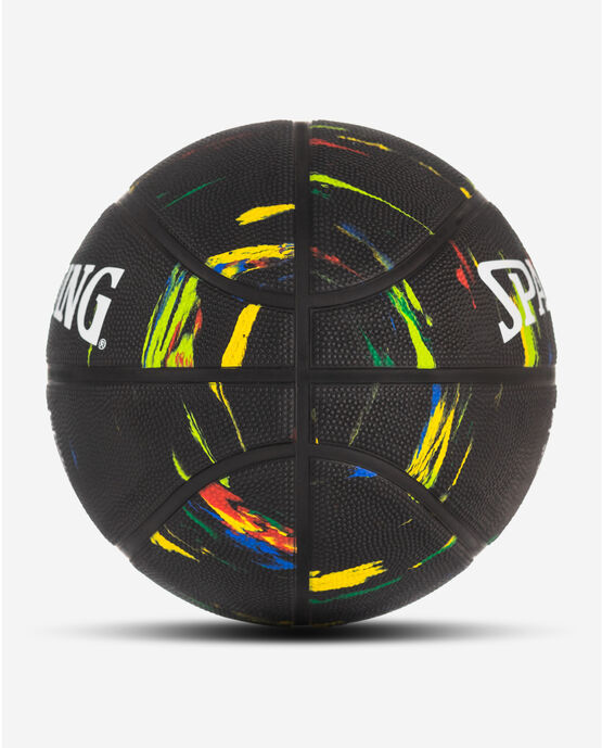 Marble Series Black Multi-Color Outdoor Basketball 