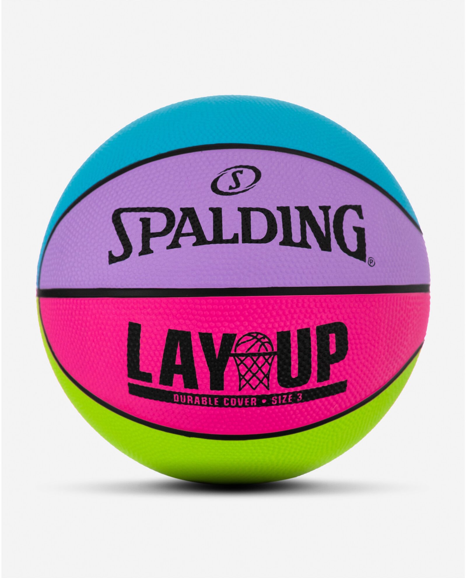 Layup Mini Multi Color Rubber Outdoor Basketball 22" Multi Color