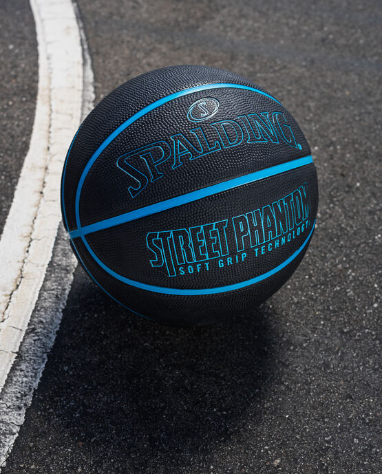 Street Phantom Black and Neon Blue Outdoor Basketball 29.5" Neon Blue/Black