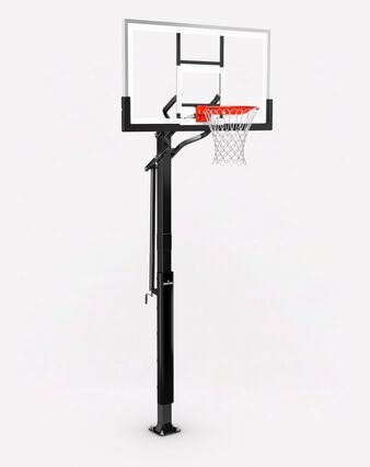 60" Glass Screw Jack In-Ground Basketball Hoop 