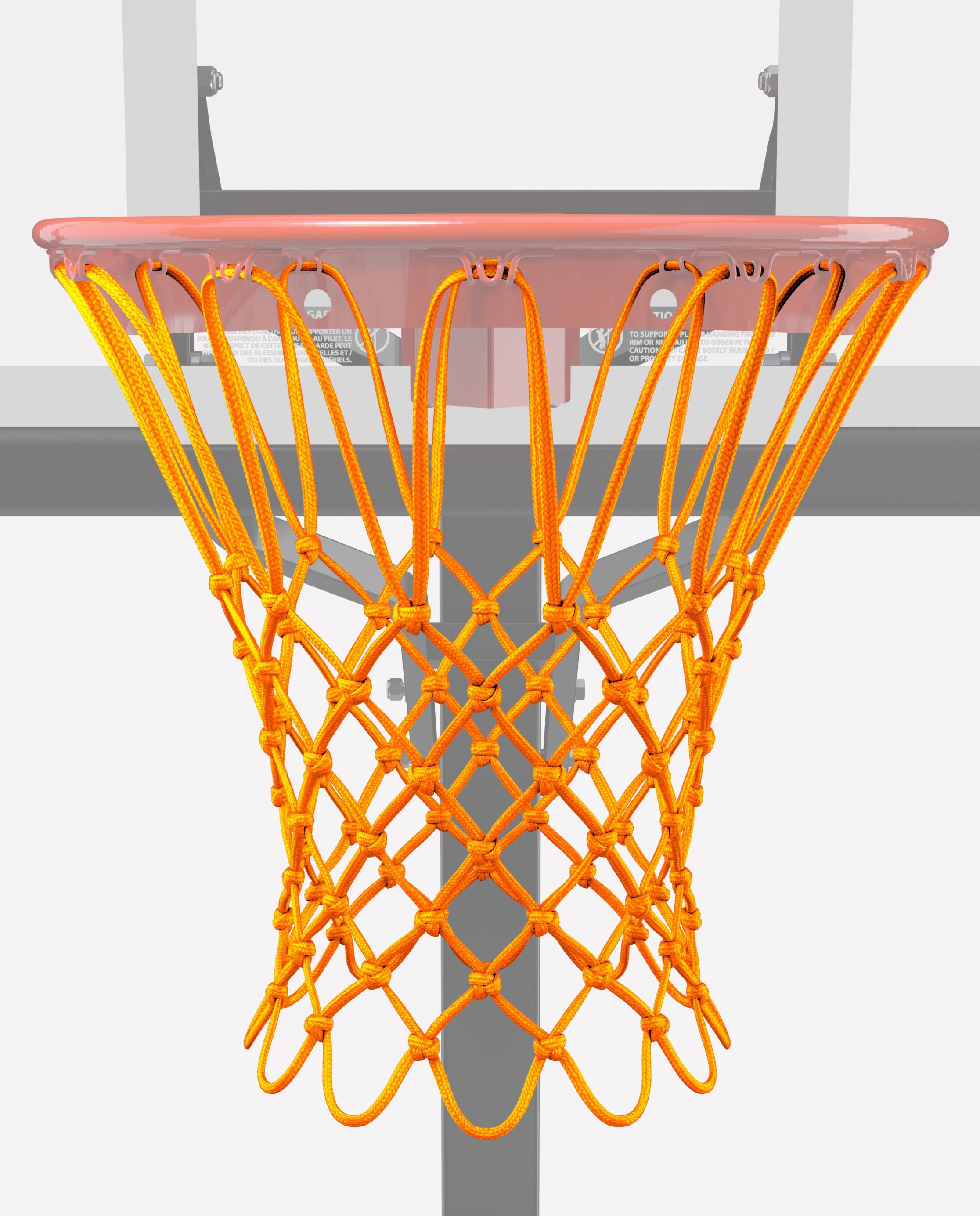 BESPORTBLE 3PCS Nylon Basketball Net Braided Basketball Net Replacement Basketball Net Heavy Duty Thick Net 12 Loops White 