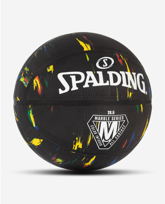 Marble Series Black Multi-Color Outdoor Basketball - 28.5" 