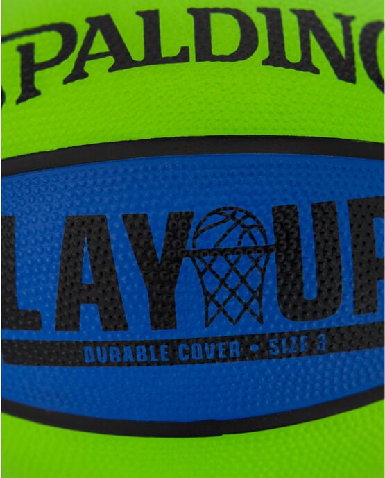 Layup Mini Blue/Green Rubber Outdoor Basketball 22" Blue/Green