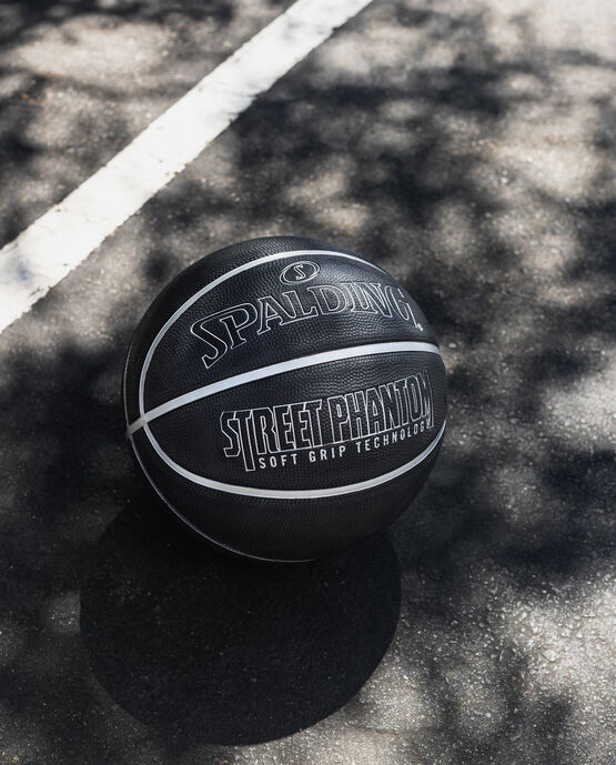 Spalding Street Phantom Outdoor Basketball Black Silver and