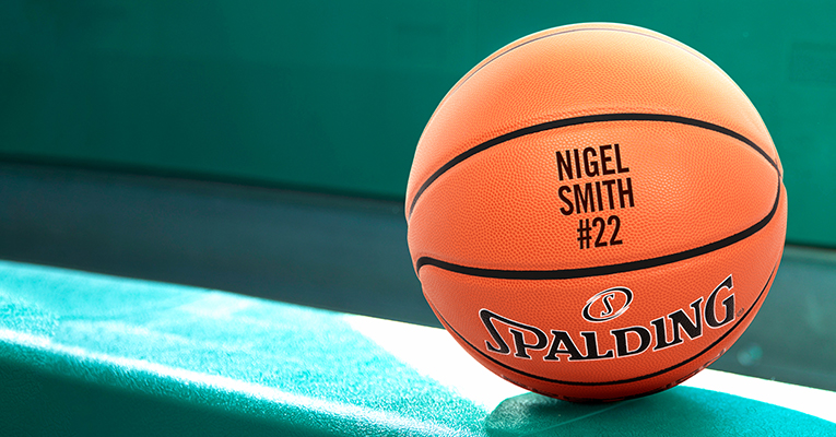 Customize basketballs with text