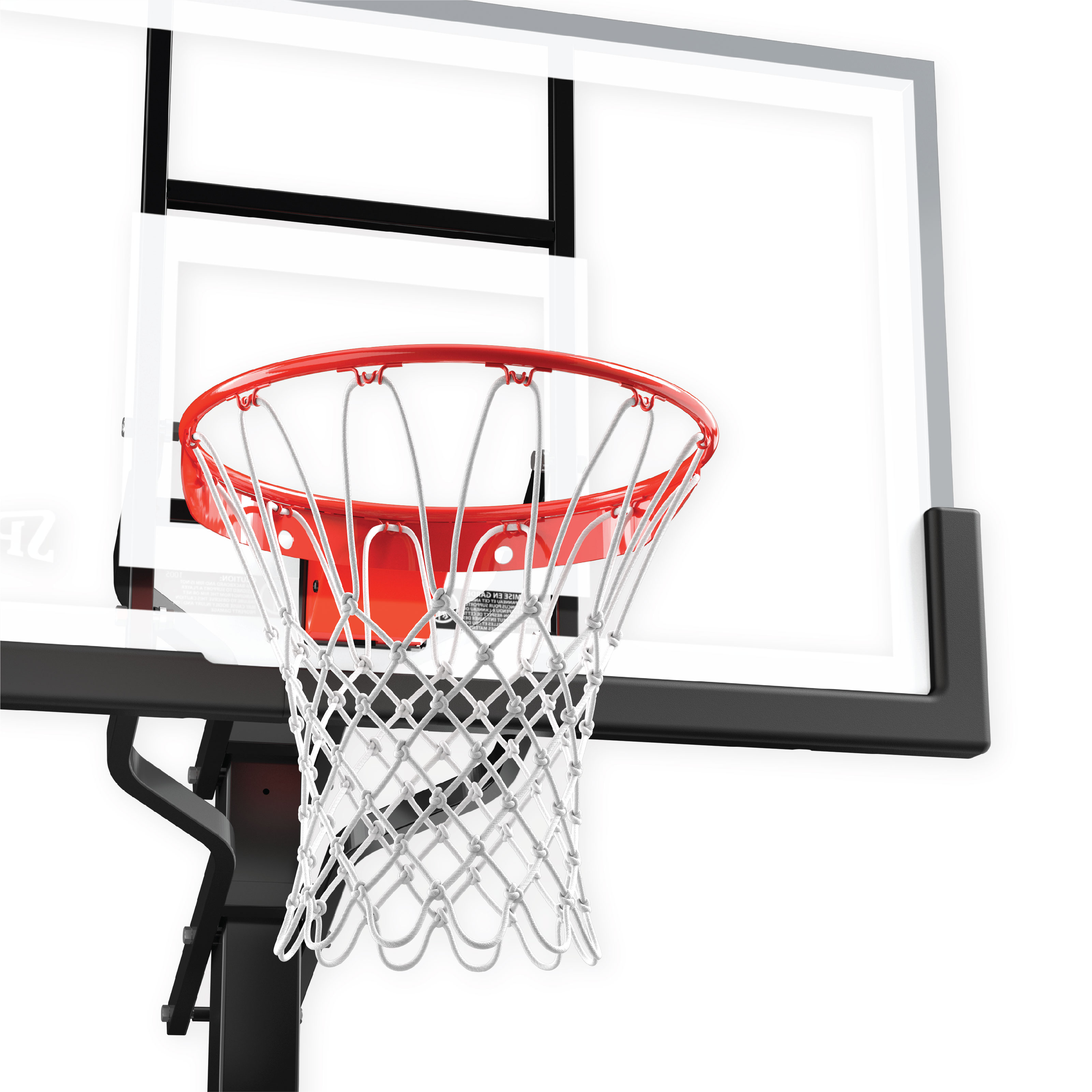 Spalding Ultimate Hybrid 54 Glass Portable Basketball Hoop