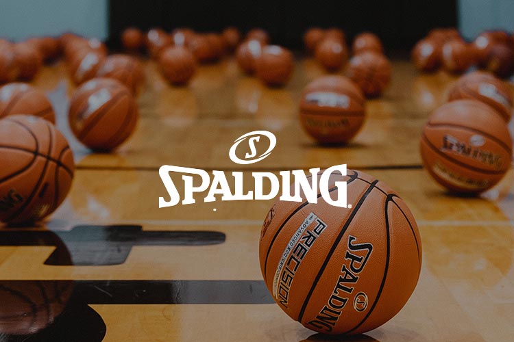 Spalding Precision Basketball on court