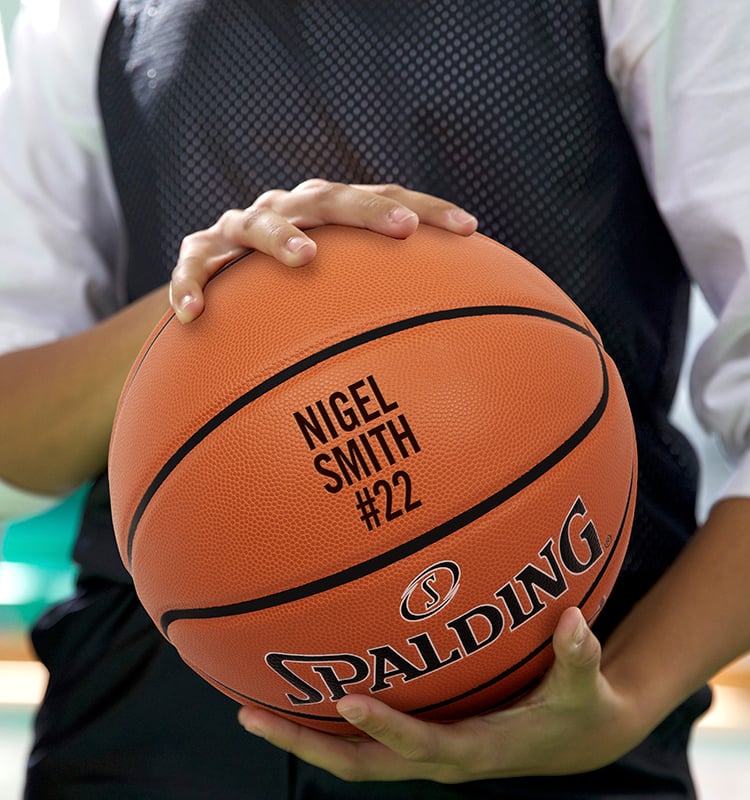 Customize basketballs with text